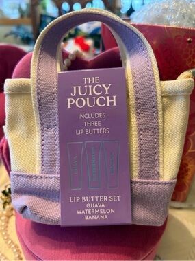 Juicy Pouch Bag Purse Charm / Lip Butter Set